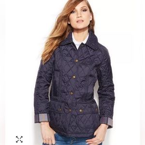 Barbour Beadnell Polarquilt Quilted Jacket. Navy. 12 US (16 UK)(MSRP $295)